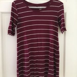 SO Maroon Striped Tunic